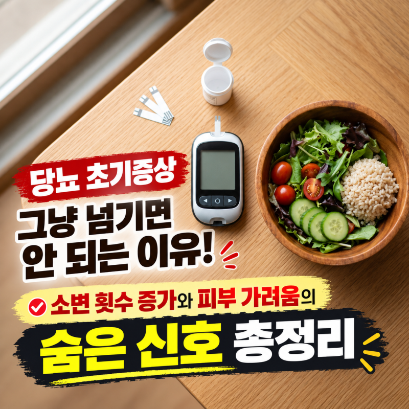 당뇨 초기증상 그냥 넘기면 안 되는 이유! 소변 횟수 증가와 피부 가려움의 숨은 신호 총정리