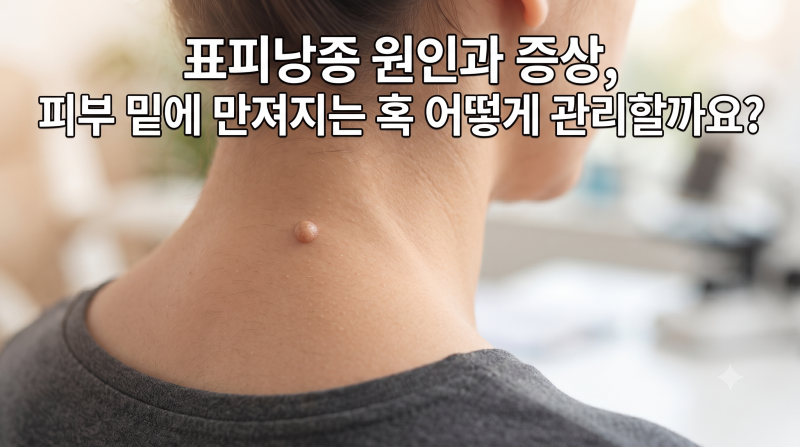 표피낭종 원인과 증상, 피부 밑에 만져지는 혹 어떻게 관리할까요