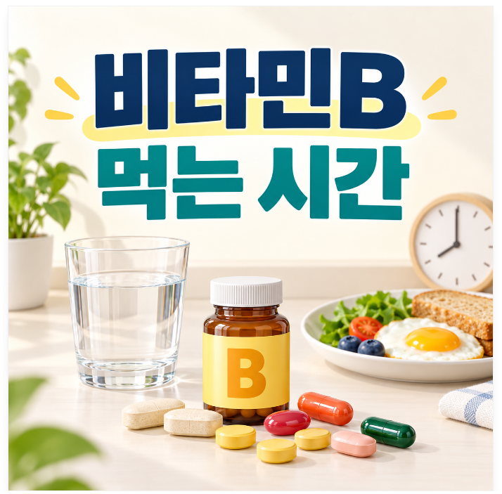 비타민B 먹는 시간, 아침이 좋을까? 공복·식후 복용법 정리