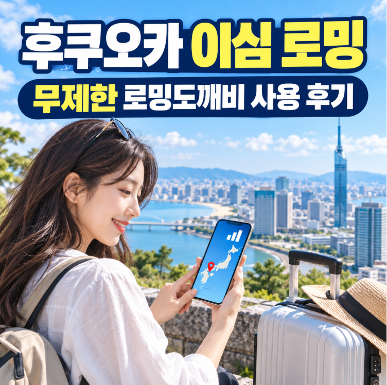 후쿠오카 이심 로밍 무제한 로밍 도깨비 사용 후기
