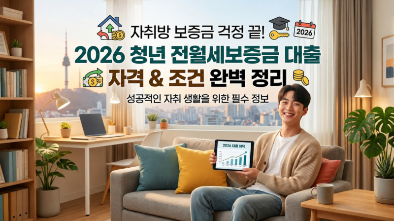 자취방 보증금 걱정 끝! 2026 청년 전월세보증금 대출 자격 & 조건 완벽 정리
