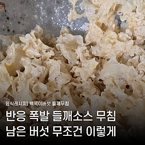 백목이버섯 들깨가루 무침 레시피, 쫄깃한 식감 살려 데치고 무치는 꿀팁