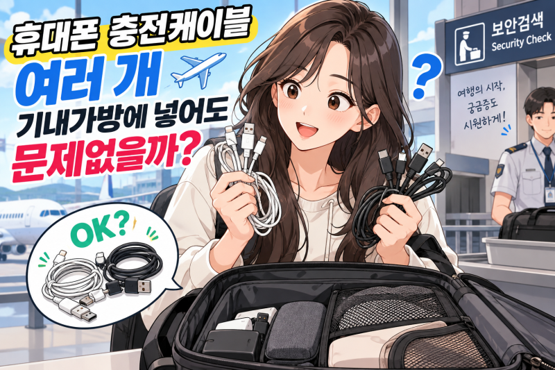 휴대폰 충전케이블 기내반입 가능할까? 개수 규정 총정리