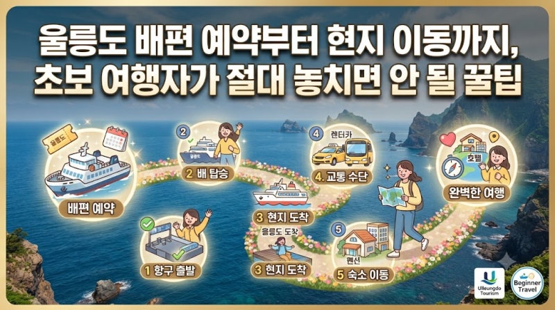 울릉도 배편 예약부터 현지 이동까지, 초보 여행자가 절대 놓치면 안될 꿀팁