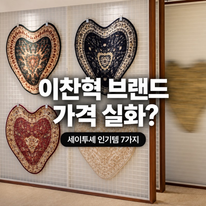 이찬혁 브랜드 세이투셰 가격 실화? 러그부터 조명까지 인기 제품 정리