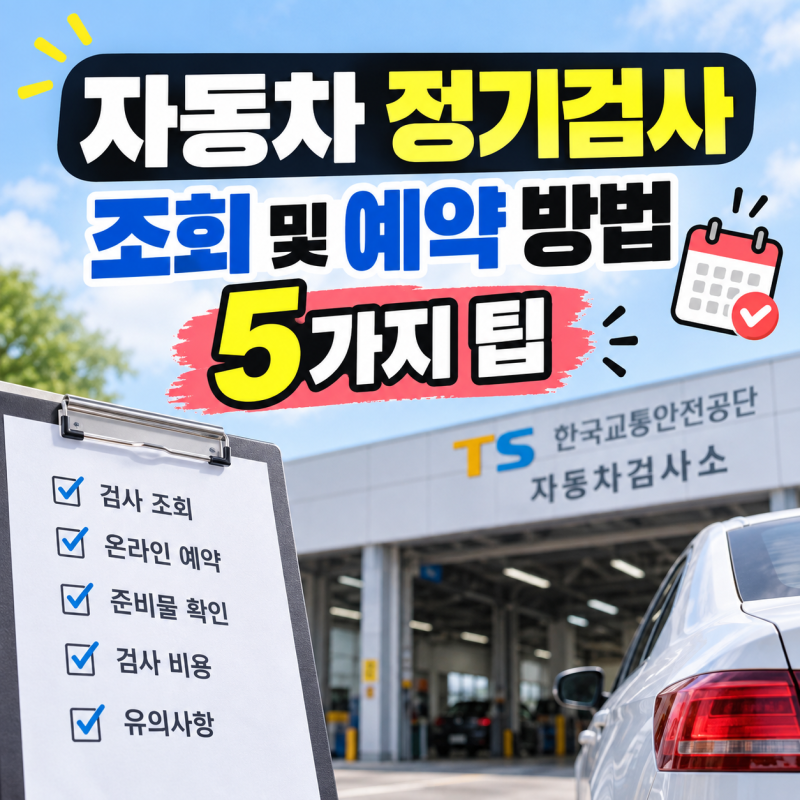 자동차 정기검사 조회 및 예약 방법 5가지 팁