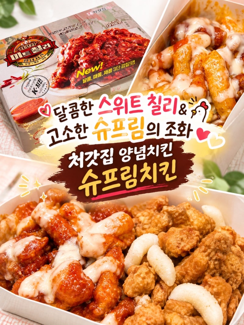 [마포구 치킨배달 맛집 추천 ] 처갓집양념치킨 대표메뉴 슈프림양념반반 후기❕✨(✅ 망원....