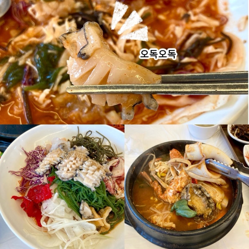 양양 맛집 추천 | 푸짐하고 신선한 전복 해물뚝배기와 맛있는 물회 • 낙산 바람꽃해녀마을