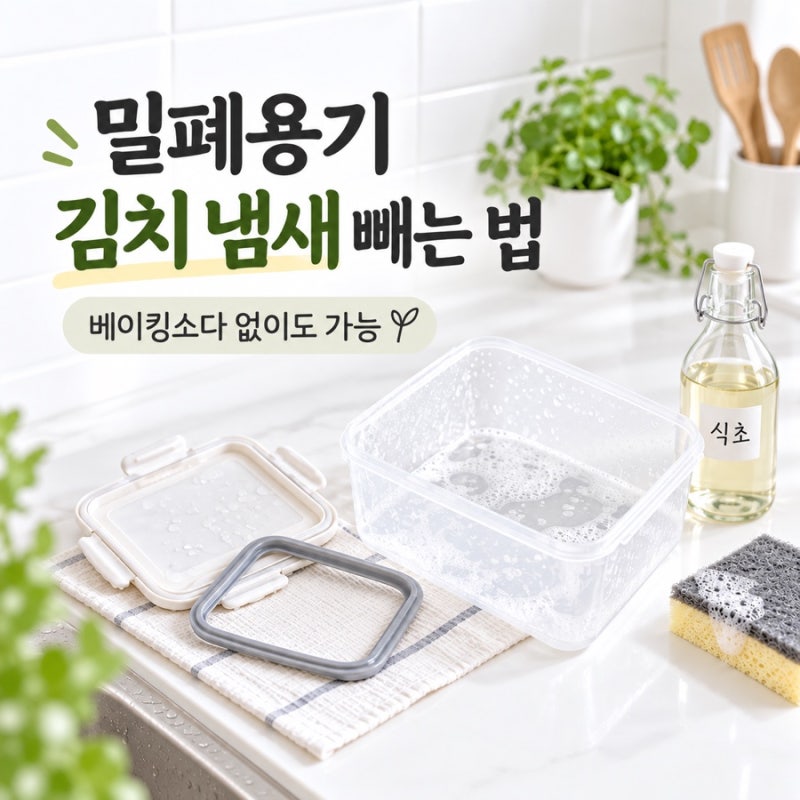 밀폐용기 김치 냄새 빼는 법｜베이킹소다 없이도 가능