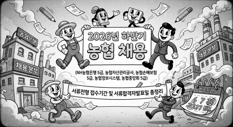 2026년 하반기 농협 채용(NH농협은행 5급, 농협자산관리공사, 농협손해보험 5급, 농협정보시스....