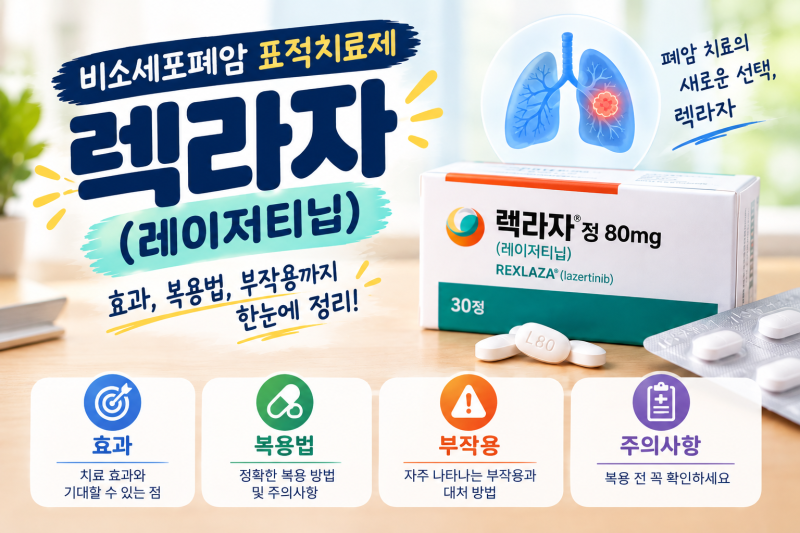 렉라자 부작용·가격·급여기준 총정리 (레이저티닙),항암제 제대로 알기 ④