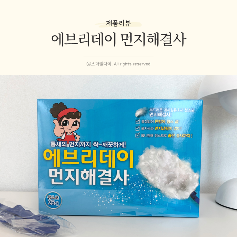 먼지떨이 먼지제거기 에브리데이 먼지해결사 정전기 흡착으로 깔끔하게