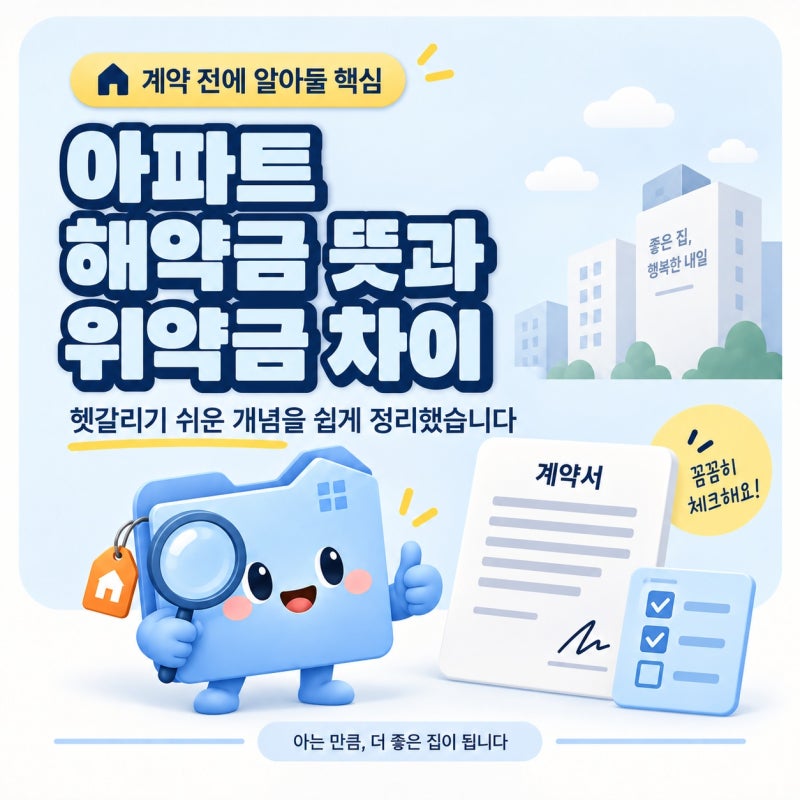 아파트 해약금 뜻과 위약금 차이 이해하기
