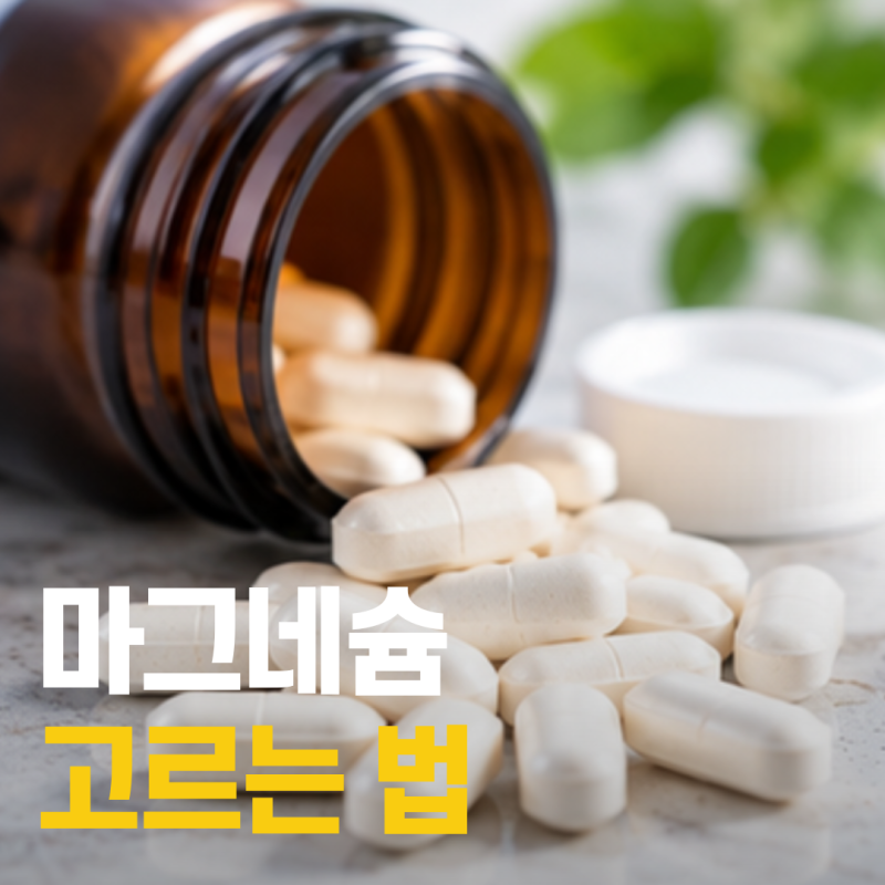 마그네슘 고르는법, 종류별 차이와 함량 확인하는 방법