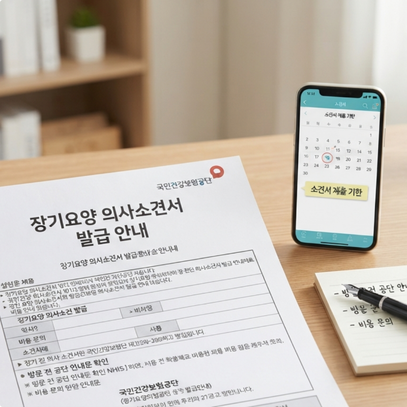 장기요양등급 의사소견서 발급 총정리