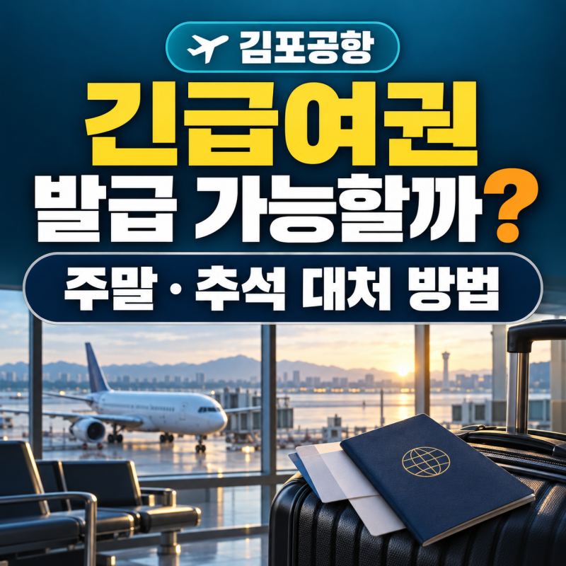 김포공항 긴급여권 발급 가능할까? 주말·추석 대처 방법
