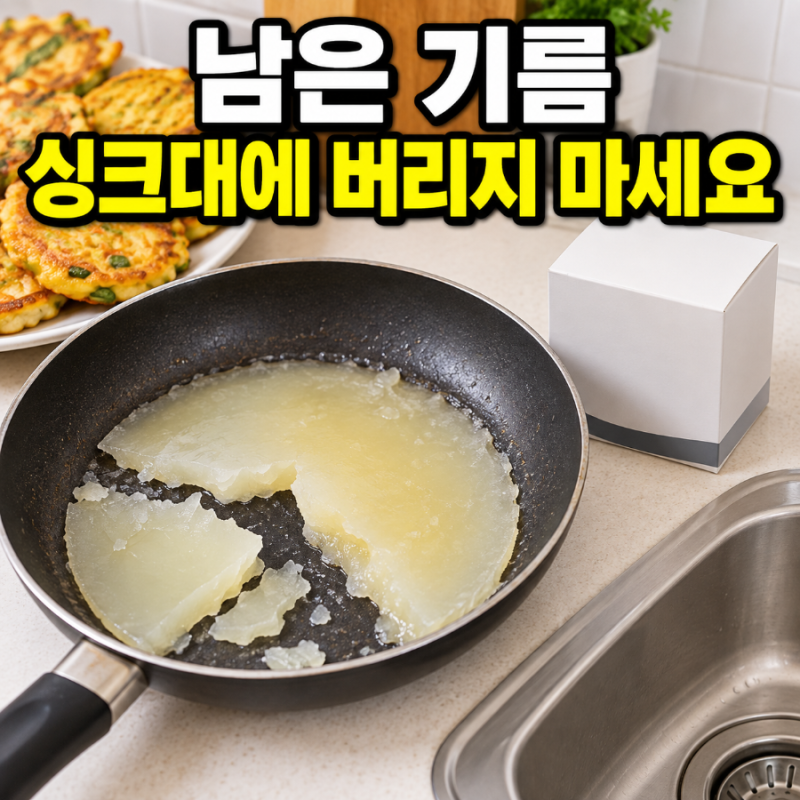 명절 기름 처리법, 싱크대에 버리면 나중에 더 큰일 납니다