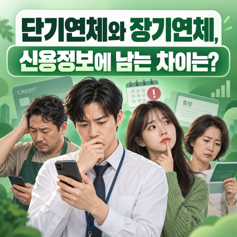 단기연체와 장기연체, 신용정보에 남는 차이는?