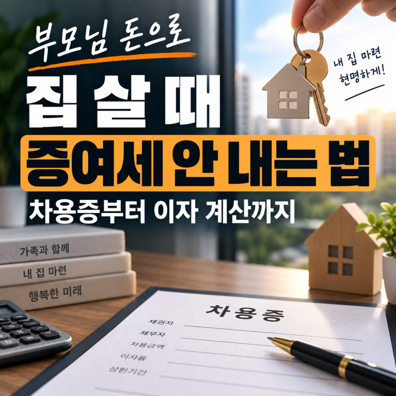 부모님 돈으로 집 살 때 증여세 안 내는 법: 차용증부터 이자 계산까지