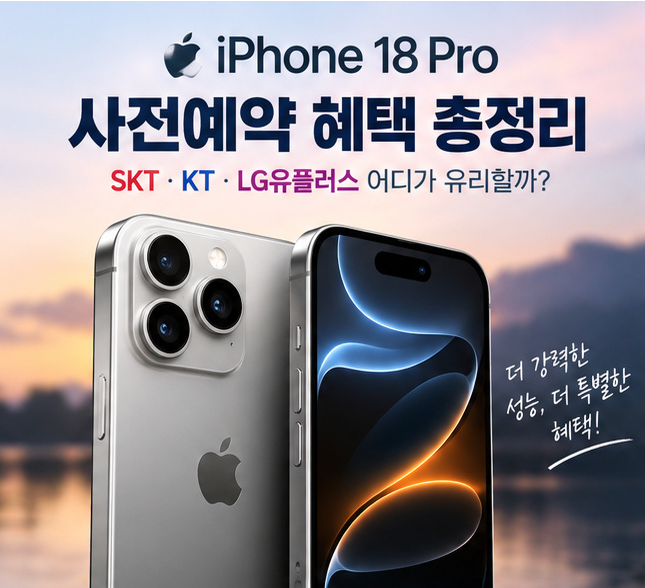 아이폰18 프로 사전예약 혜택 총정리｜SKT·KT·LG유플러스 어디가 유리할까?