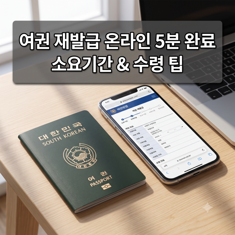 여권 재발급 온라인으로 5분 만에 끝내기: 발급 소요 기간부터 수령 팁까지