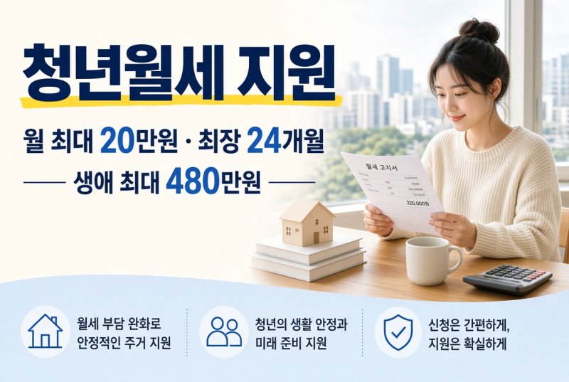 청년월세 지원, 월 최대 20만원 24개월…누가 받고 어떻게 신청하나