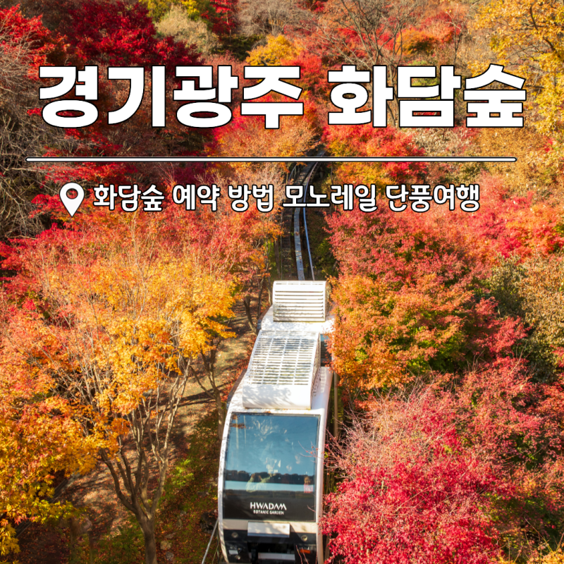 경기도 광주 화담숲 예약 방법 모노레일 화담채 단풍여행