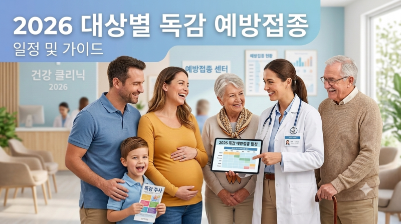 2026년도 독감 무료 예방접종 일정 및 대상 총정리
