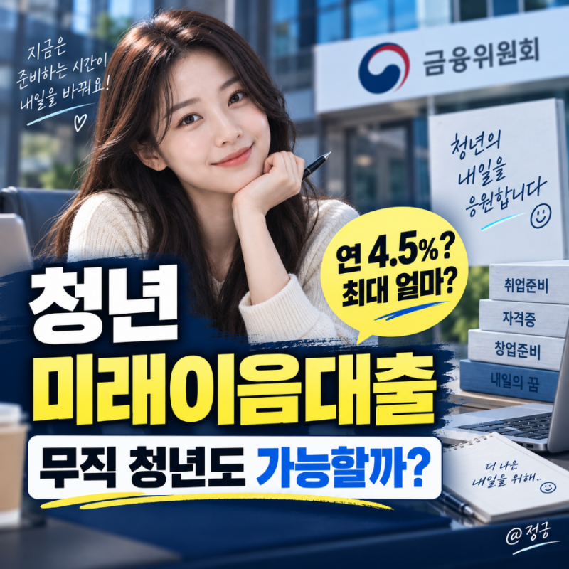 청년 미래이음대출 무직도 4.5%? 최대 얼마까지