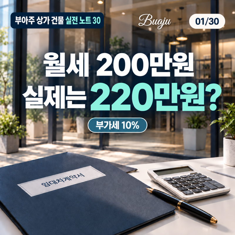 상가 월세 부가세 10%, 200만원이면 220만원? 임차인 부담 기준