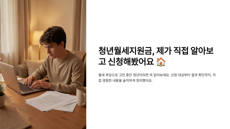 청년월세지원금, 제가 직접 알아보고 신청해본 후기 정리 - 잠깐 확인하고 손해보지 마세요!!