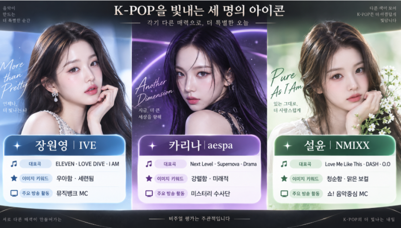 장원영, 카리나, 설윤, 장카설의 시대, AI 미녀