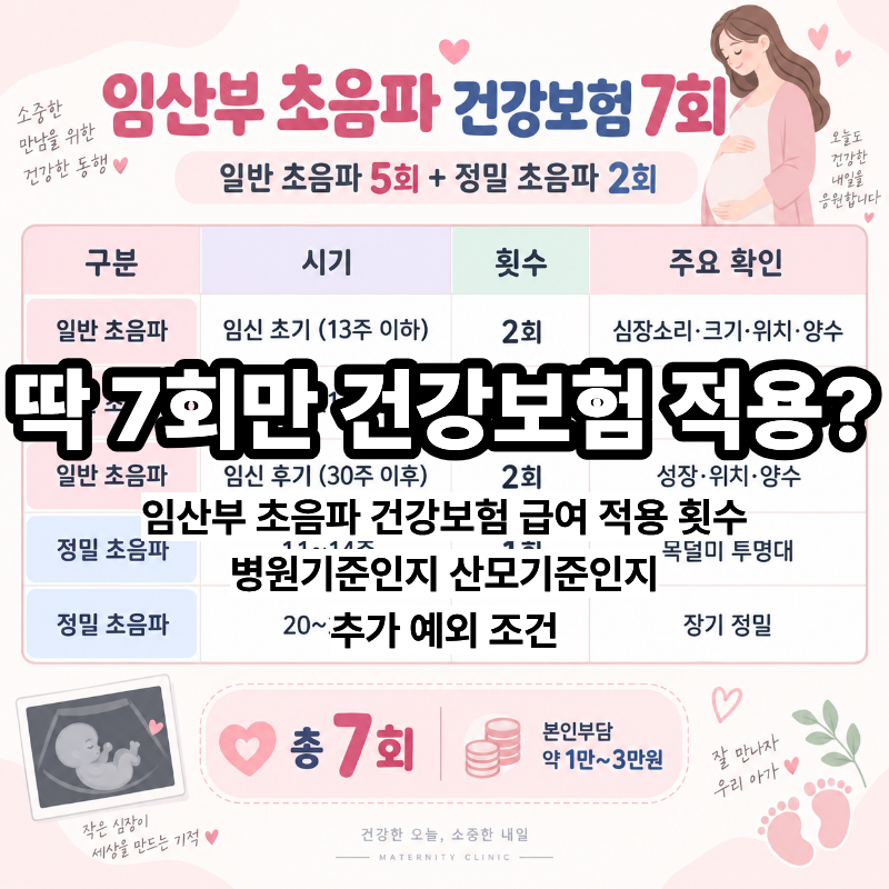 "딱 7회만 건강보험 적용?" 임산부 일반·정밀 초음파 급여 횟수와 전원 시 주의점