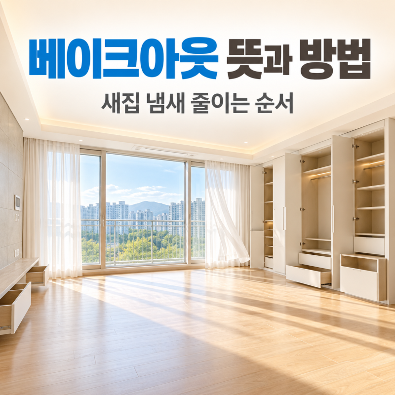 베이크아웃 뜻과 방법, 새집 냄새 줄이는 올바른 순서