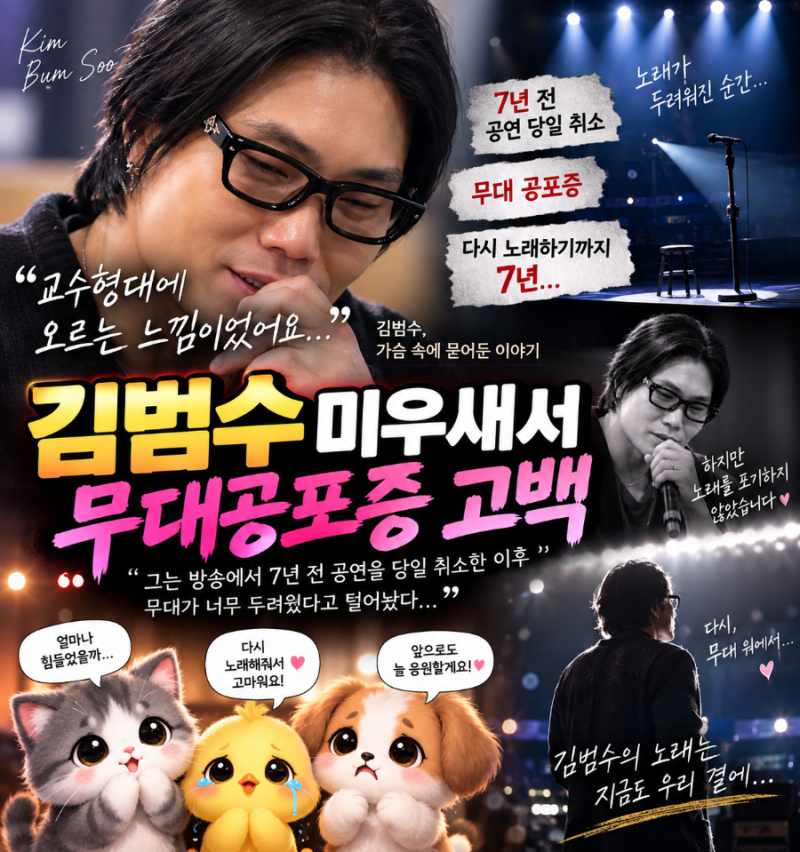 “교수형대에 오르는 느낌” 김범수, 공연 취소 후 7년…무대가 두려워졌다