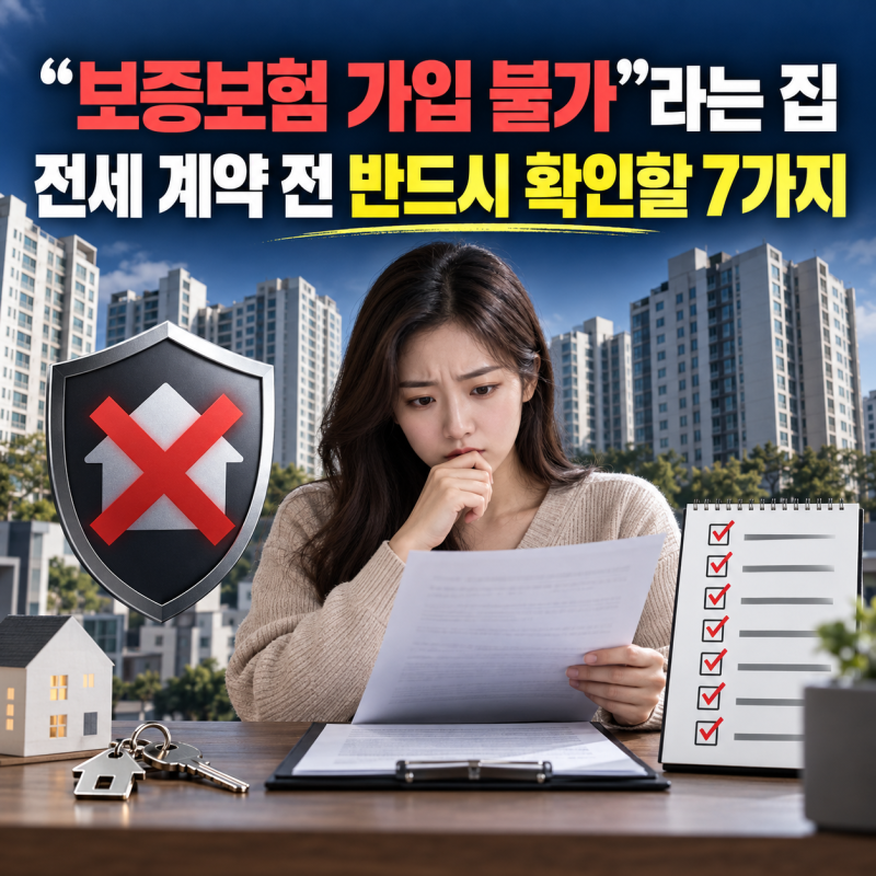 “보증보험 가입 불가”라는 집, 전세 계약 전 반드시 확인할 7가지