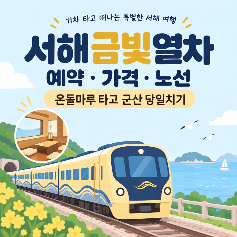서해금빛열차 예약·가격·노선｜온돌마루 타고 군산 당일치기 기차여행