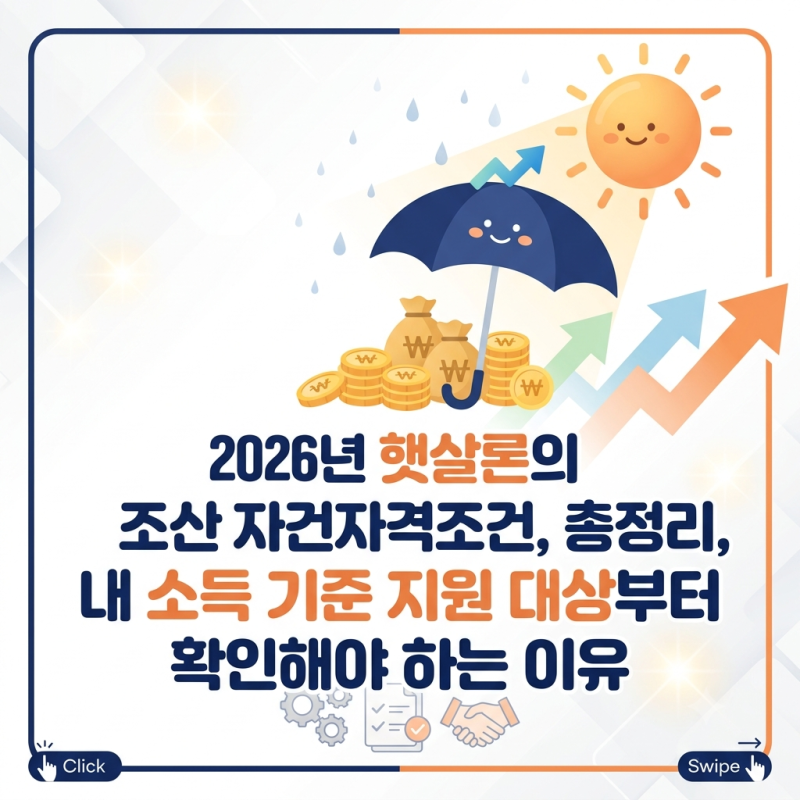 정부지원 서민대출 햇살론 자격 조건 및 한도 금리 총정리