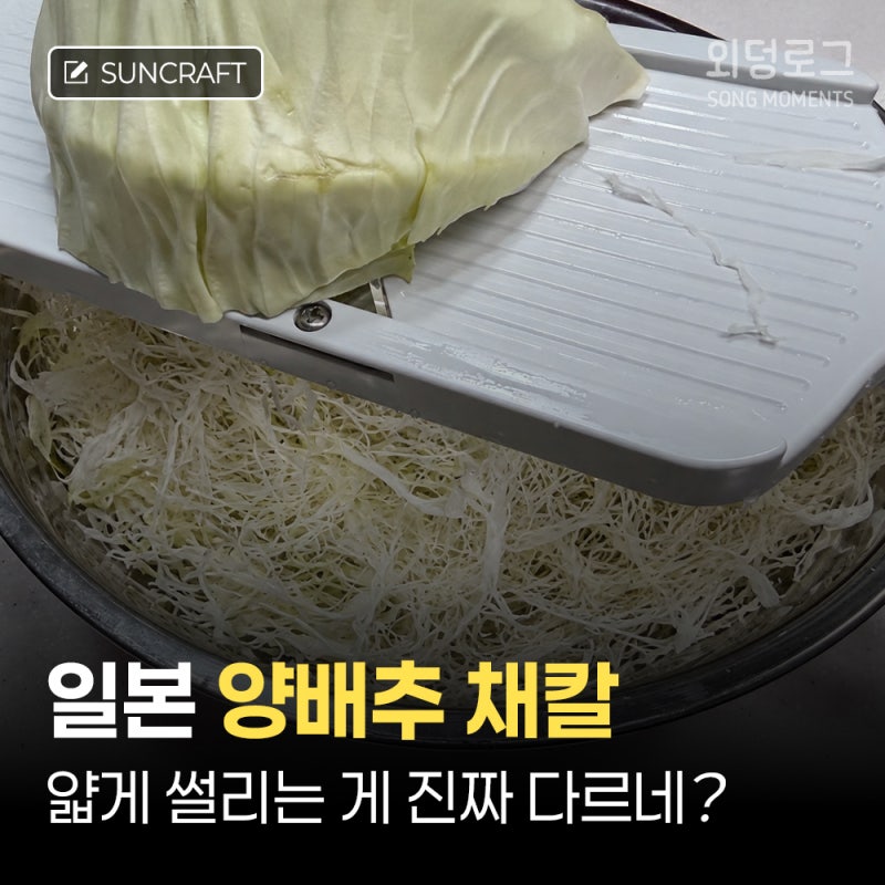 [일본] SUNCRAFT HS-01 양배추 채칼 | 돈가스집처럼 얇게 썰리는 슬라이서 추천