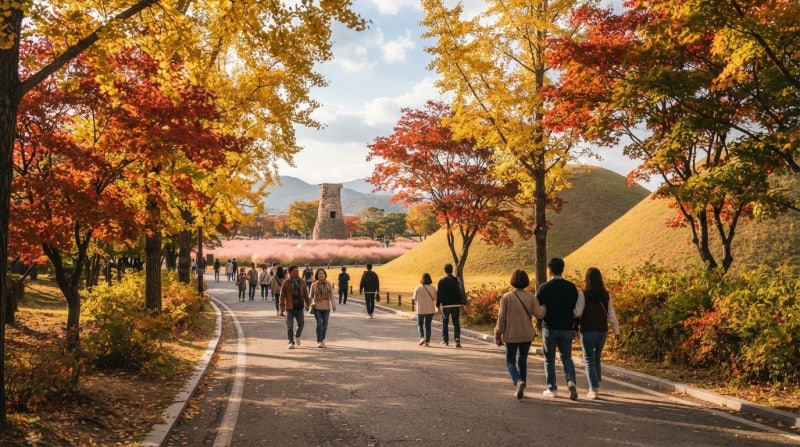 10월 경주 가을 여행지 첨성대 핑크뮬리 명소, 노을빛 머금은 인생샷 남기기 위한 시간대