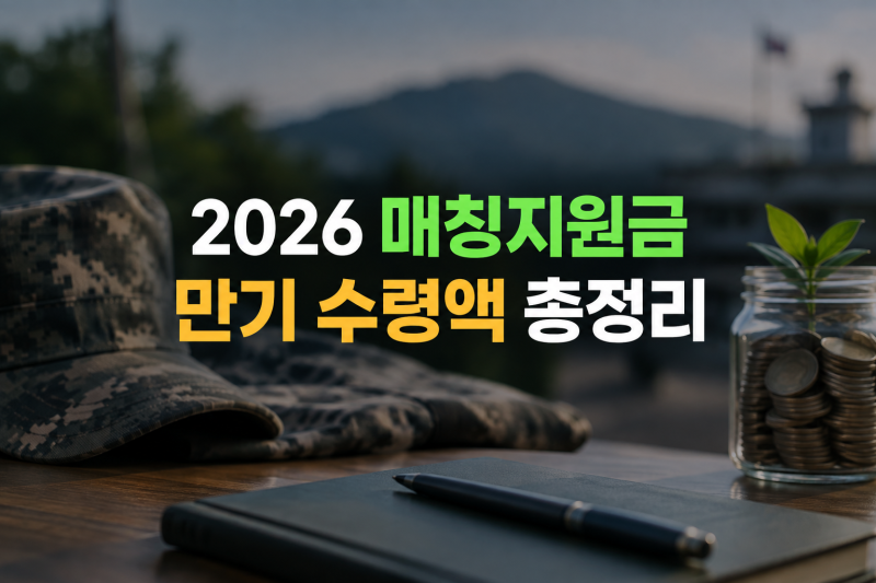 장병내일준비적금 매칭지원금 2026 총정리｜가입 대상부터 만기 수령액까지