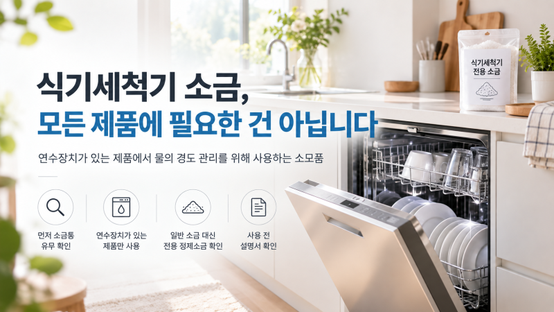 식기세척기 소금 왜 넣을까? 모든 식세기에 필요한 건 아닙니다