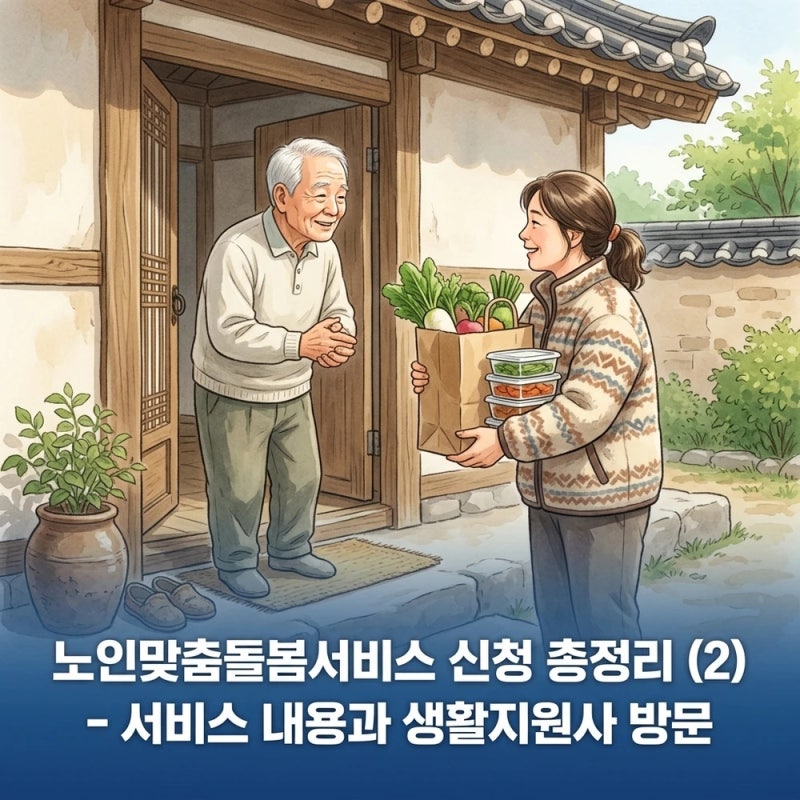 노인맞춤돌봄서비스 신청 총정리 (2) - 서비스 내용과 생활지원사 방문