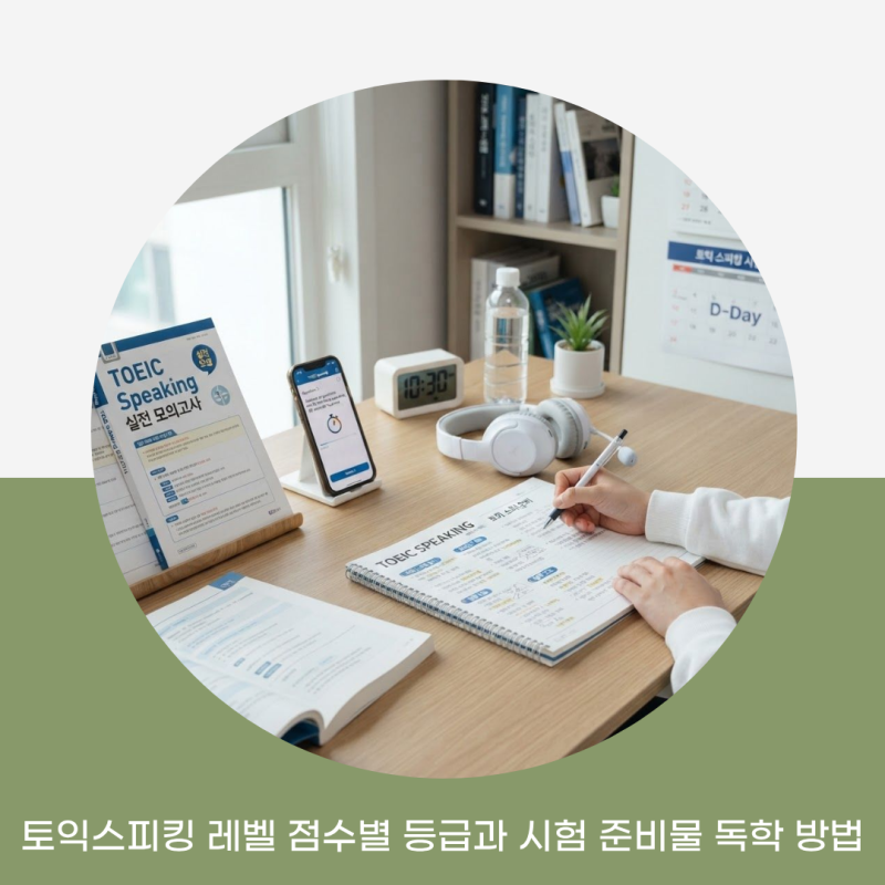 토익스피킹 레벨 점수별 등급과 시험 준비물 독학 방법