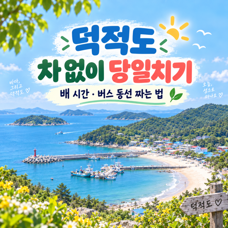덕적도 차 없이 당일치기 배 시간과 버스 동선 짜는 법
