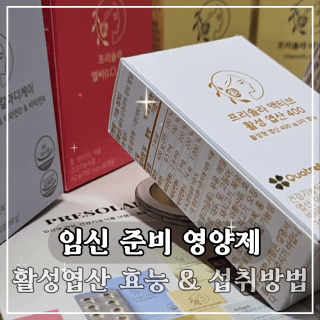 임신 준비 영양제 추천! 활성엽산 효능부터 섭취방법까지
