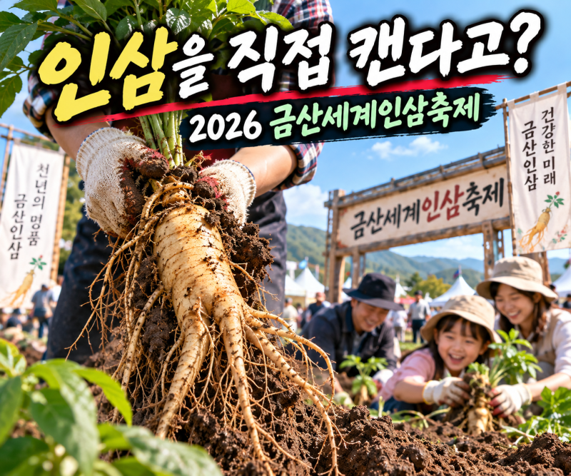 2026 금산세계인삼축제 10월 2일부터 10일간 인삼캐기 체험 입장료 주차 총정리