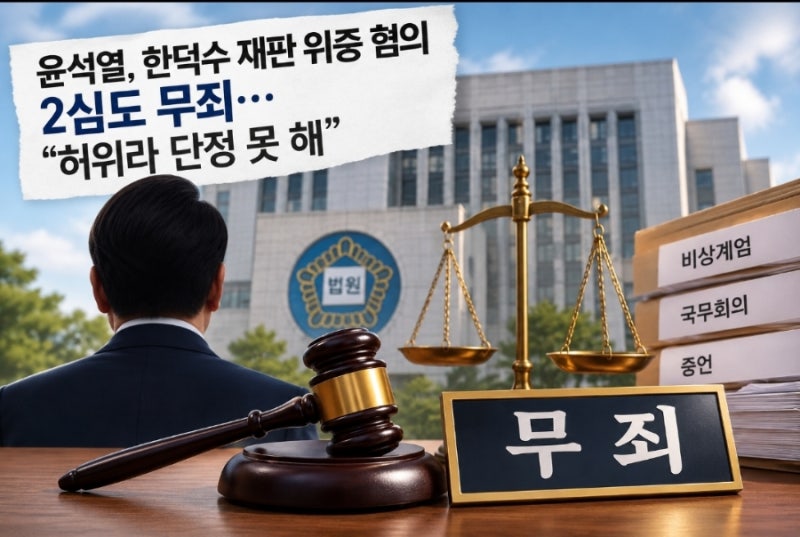 윤석열, 한덕수 재판 위증 혐의 2심도 무죄…“허위라 단정 못 해” 무슨 의미일까?
