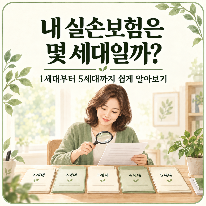 내 실손보험은 몇 세대일까? 1세대부터 5세대까지 쉽게 알아보기