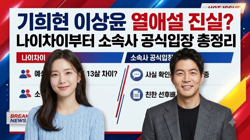 기희현 이상윤 열애설 진실? 나이차이부터 소속사 공식입장 총정리